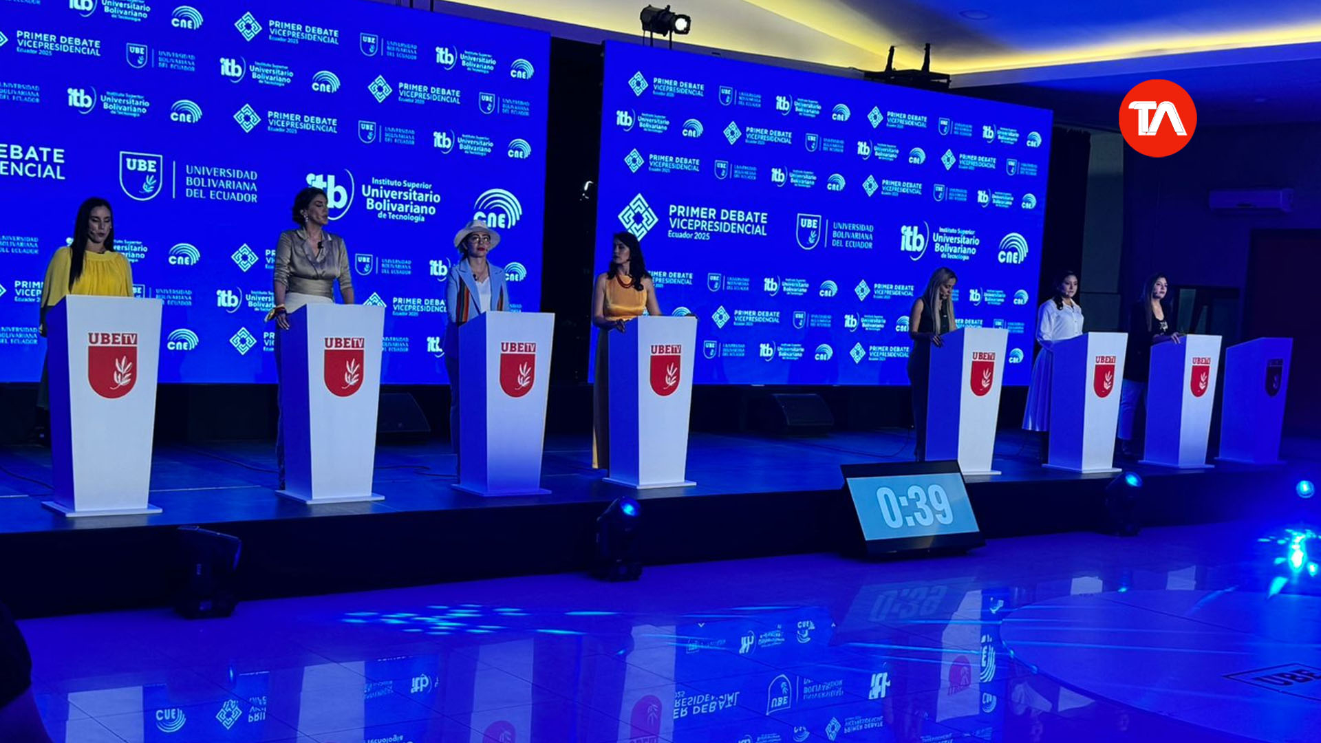 14 de 16 candidatos participaron en el primer debate vicepresidencial